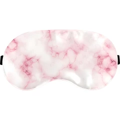 Маска для сна из натурального шелка, цвет розовый мрамор