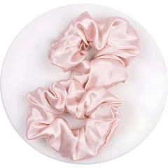Резинки широкие из натурального шелка, цвет розовая пудра