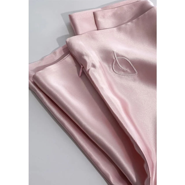 Шелковая наволочка для сна розовая - изображение 2