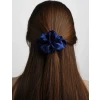 Шелковая резинка для волос Dark Blue L