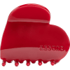 Заколка-краб для волос "Бордовое сердце макси"