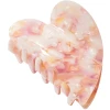 Заколка-краб для волос "Розовое сердце"
