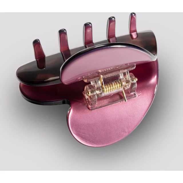 Заколка-краб для волос "Сердце умбра" - изображение 2