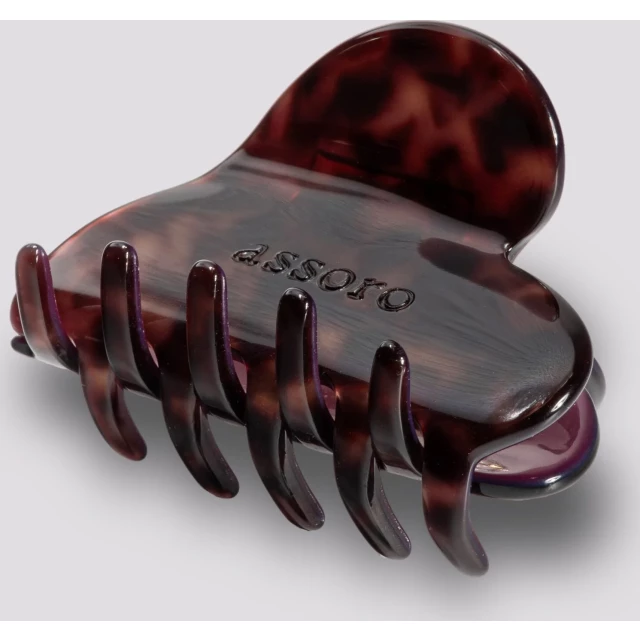 Заколка-краб для волос "Сердце умбра" - изображение 3