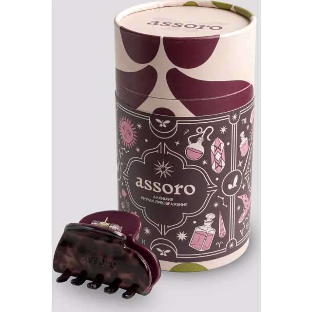 Заколка-краб для волос "Сердце умбра" - изображение 4