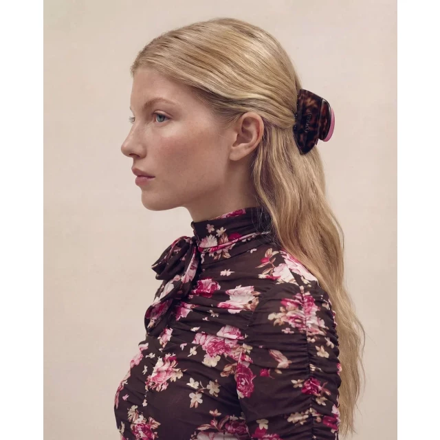 Заколка-краб для волос "Сердце умбра" - изображение 5