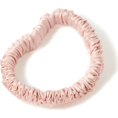Резинка узкая из натурального шелка, цвет розовая пудра