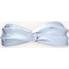 Шелковая повязка-бандо, цвет серебристо-голубой