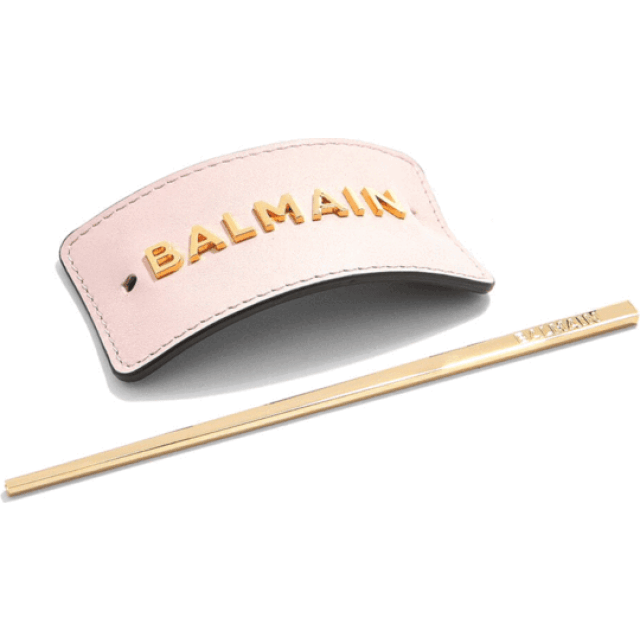 Заколка для волос розовая с логотипом Balmain - изображение 3