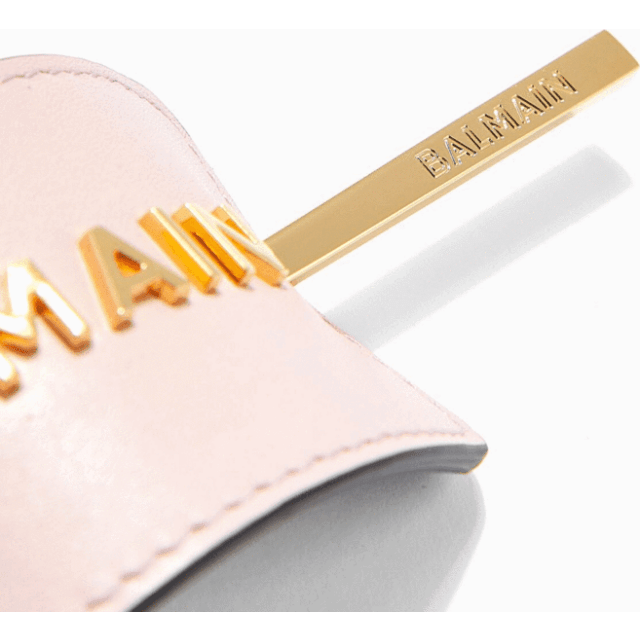 Заколка для волос розовая с логотипом Balmain - изображение 4
