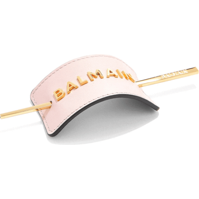 Заколка для волос розовая с логотипом Balmain - изображение 2