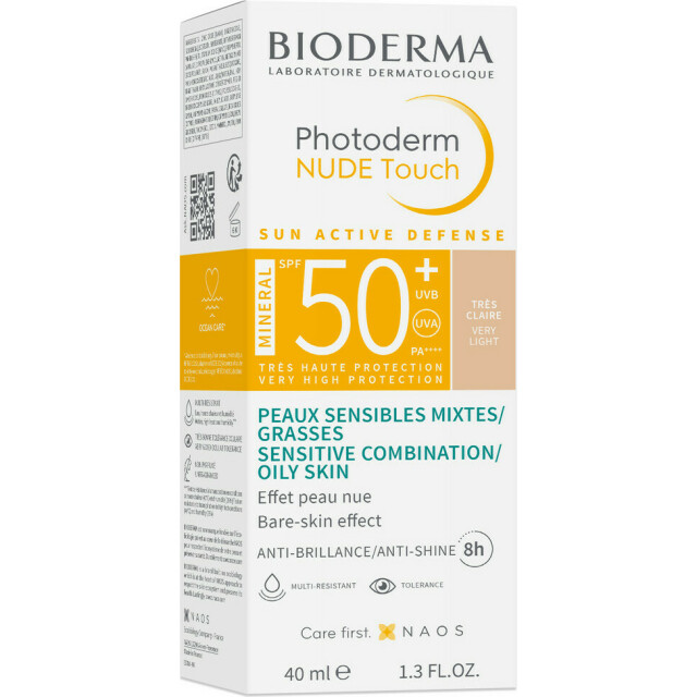 Photoderm Cолнцезащитный флюид с тоном, минеральные фильтры SPF50+ очень светлый оттенок - изображение 4