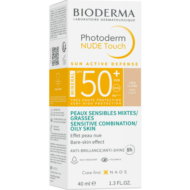 Photoderm Cолнцезащитный флюид с тоном, минеральные фильтры SPF50+ очень светлый оттенок - изображение 4