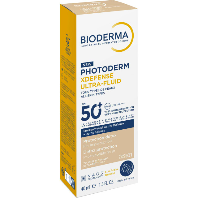 Photoderm Xdefense SPF50+ Солнцезащитный флюид для всех типов кожи, очень светлый оттенок - изображение 3