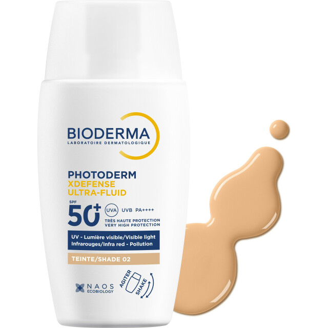 Photoderm Xdefense SPF50+ Солнцезащитный флюид для всех типов кожи, светлый оттенок - изображение 2