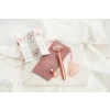 Набор для массажа гуаша из цельного розового кварца "Роллер для лица с вибрацией и скребок гуаша Сердце"