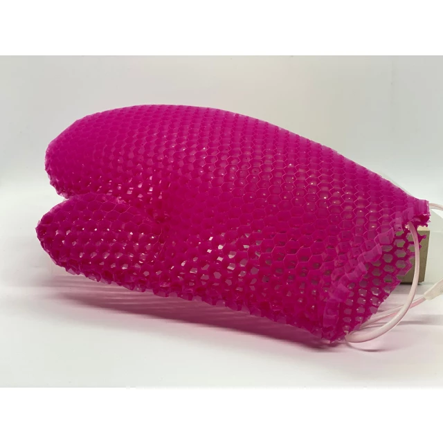 Мочалка рукавичка для тела, усиленной жесткости, цвет пурпурный - изображение 2