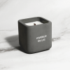 Парфюмерная свеча ручной работы AMBER BLUE, серый стакан