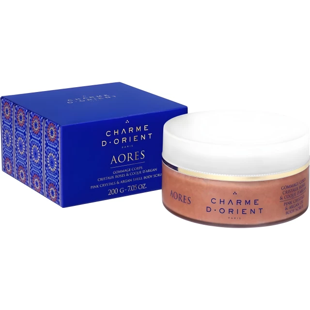 АОРЕС-Гоммаж с розовыми кристаллами и измельченной скорлупой ореха Арганы - изображение 2