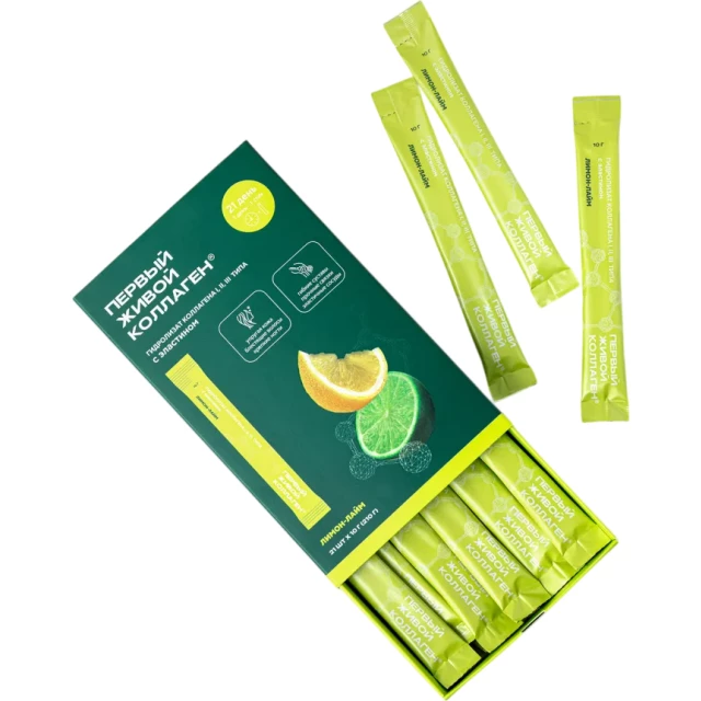 Гидролизат коллагена пищевой со вкусом лимон-лайм в стиках - изображение 2
