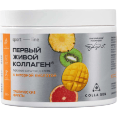 Спортивный живой коллаген "Тропические фрукты с янтарной кислотой"