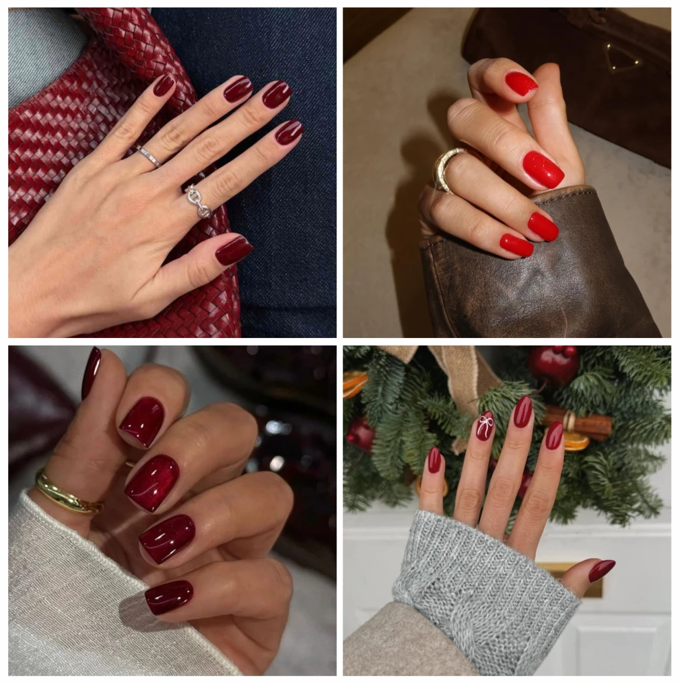 Маникюр на Новый год 2025/2026: актуальные идеи, цвета и дизайны для года Огненной Лошади