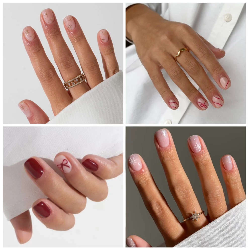 Маникюр на Новый год 2025/2026: актуальные идеи, цвета и дизайны для года Огненной Лошади