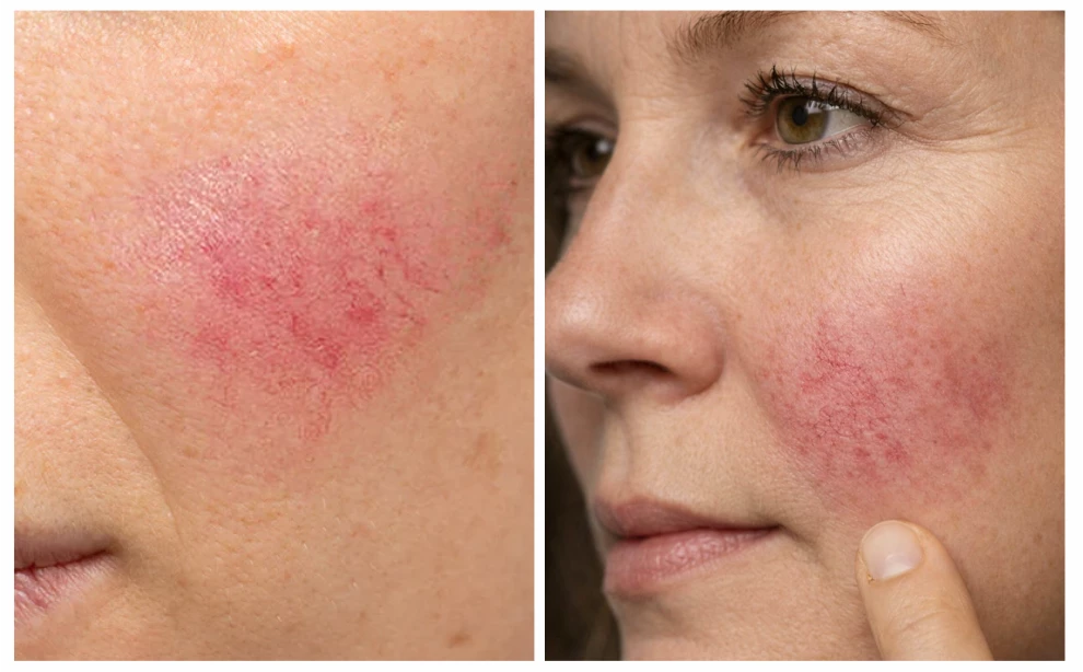 купероз, как выглядит купероз, купероз фото, купероз что это