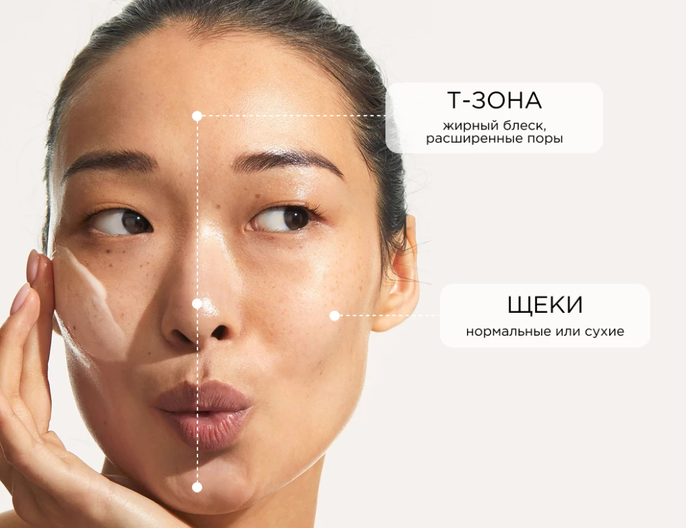 комбинированная кожа, уход за комбинированной кожей, т зона что это