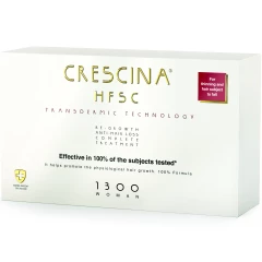 Crescina Transdermic HFSC 1300 для женщин комплекс лосьонов для возобновления роста и против выпадения волос (20 ампул)