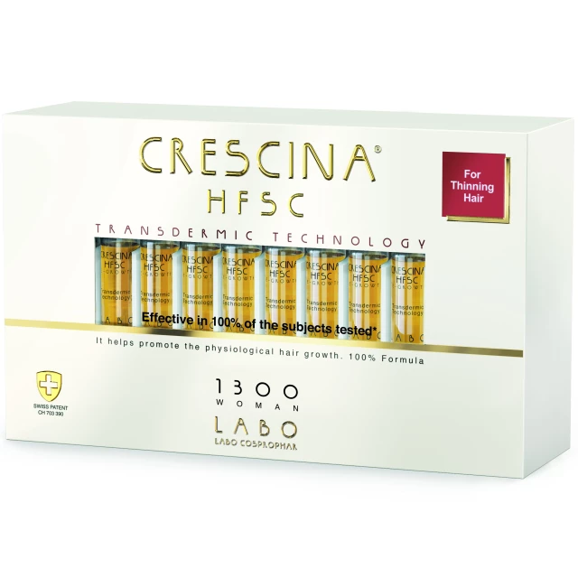 Crescina Transdermic HFSC 1300 для женщин лосьон для возобновления роста волос (20 ампул)