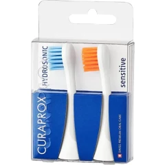 Набор насадок Senitive для звуковой зубной щетки Hydrosonic, голубой и оранжевый