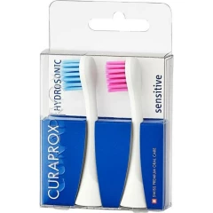 Набор насадок Senitive для звуковой зубной щетки Hydrosonic, голубой и розовый