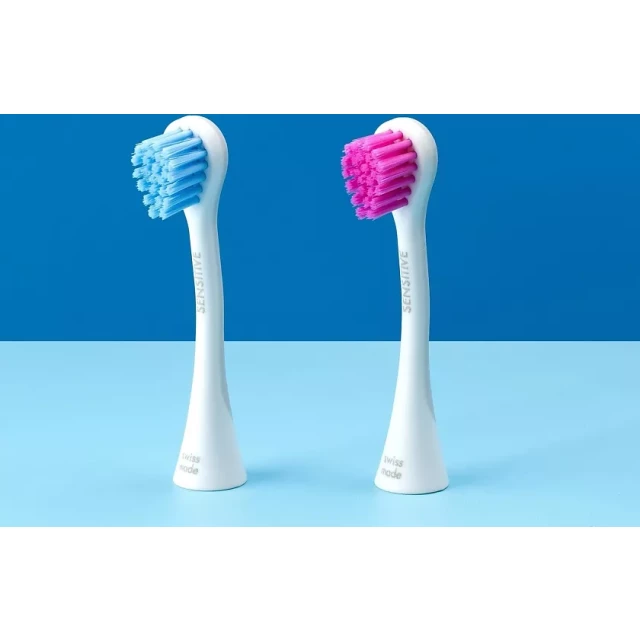 Набор насадок Senitive для звуковой зубной щетки Hydrosonic, голубой и розовый - изображение 2