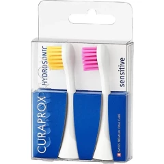 Набор насадок Senitive для звуковой зубной щетки Hydrosonic, желтый и розовый