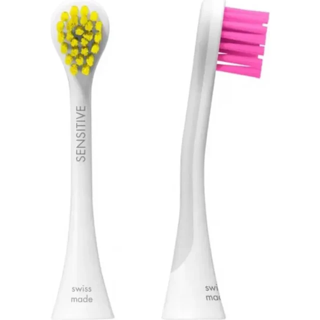 Набор насадок Senitive для звуковой зубной щетки Hydrosonic, желтый и розовый - изображение 2