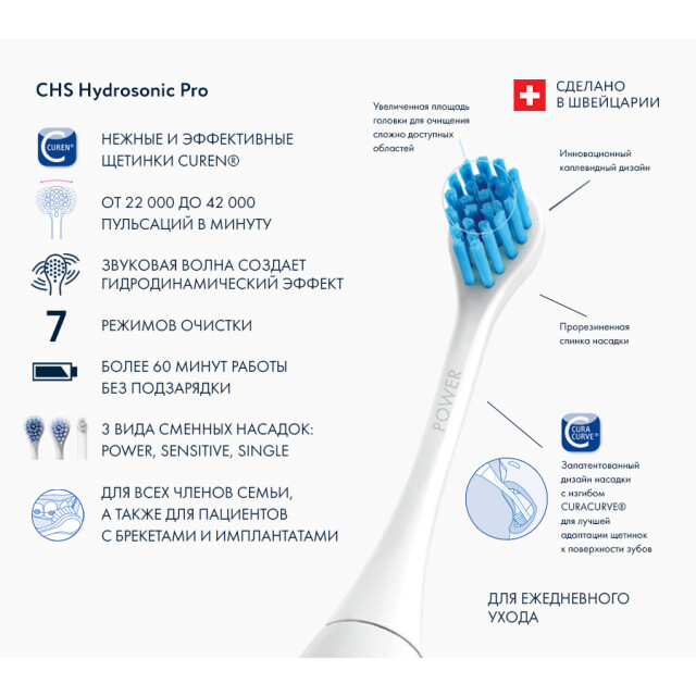 Звуковая зубная щетка в наборе Hydrosonic Pro - изображение 3