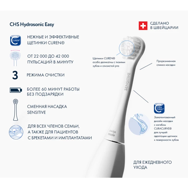 Звуковая зубная щетка в наборе Hydrosonic Easy - изображение 3