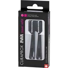 Сменные зубные щетки Curaprox для дорожного набора Black Is White