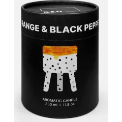Ароматическая свеча "Апельсин и черный перец" керамика 350 мл