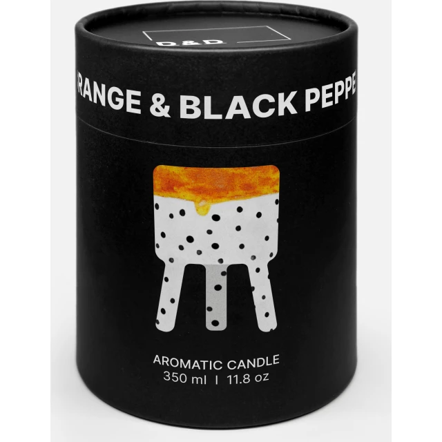 Ароматическая свеча "Апельсин и черный перец" керамика 350 мл