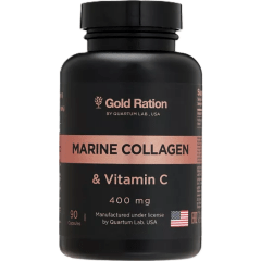 БАД к пище Морской коллаген Gold Ration с витамином С в капсулах