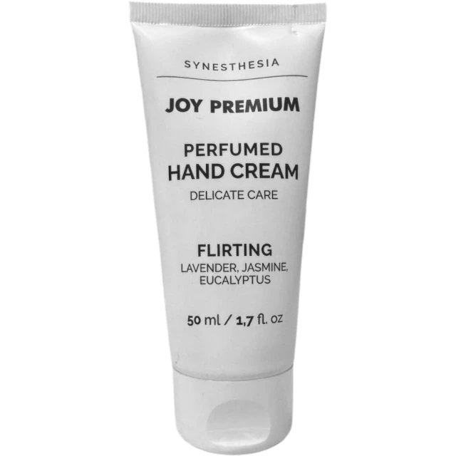 Парфюмированный крем для рук FLIRTING с ароматом лаванды, жасмина и эвкалипта в тубе 50 мл