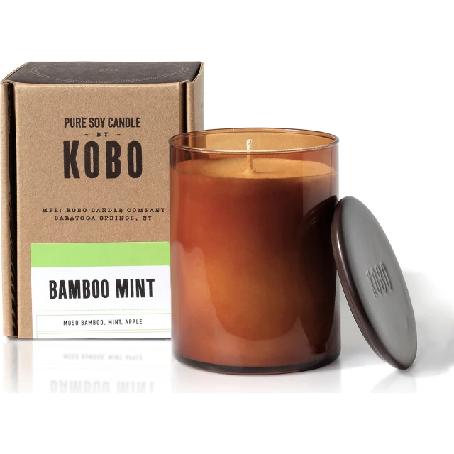 Большая свеча в стекле Bamboo Mint