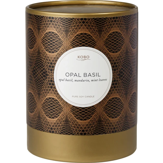 Большая свеча в стекле Opal Basil - изображение 2