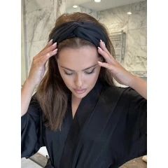 Шелковая повязка для волос, цвет Noir Шелковая повязка для волос, цвет Noir