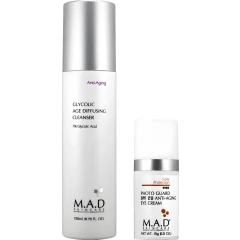 Набор с антивозрастным очищающим гелем и кремом для глаз SPF20