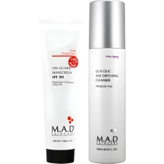 Набор с антивозрастным очищающим гелем и кремом SPF30