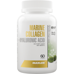 Морской коллаген и гиалуроновая кислота с витамином C 60 капсул