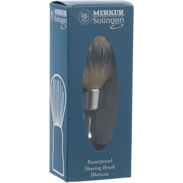 Помазок для бритья из натуральный барсучьего ворса, глянцевое хромированное покрытие - изображение 3